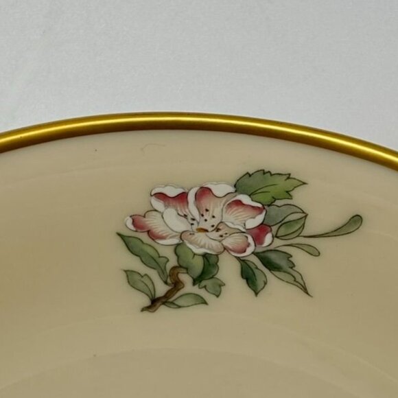Vintage Lenox Serenade Small Decorative Dish Bowl Gold Rim Bird Flower Motif USA - Picture 11 of 13